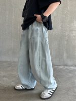 【120-170cm】デニムズボン ジーンズ ゆったり カジュアル ファッション - 画像 (2)