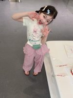 【90-140cm】半袖Tシャツorパンツ 女の子 レイヤード おしゃれ - 画像 (3)