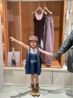 【90-150cm】ベストorワンピース 女の子 デニム ノースリープ - 画像 (5)