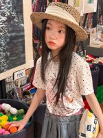 【100-160cm】Tシャツ ドット柄 プリント カジュアル 合わせやすい 女の子 - 画像 (3)