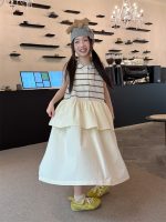 【100-160cm】ワンピース 切り替え ストライプ ノースリーブ ゆったり 女の子 - 画像 (3)