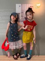 【90-150cm】半袖Ｔシャツorスカート 女の子 英字 カジュアル - 画像 (6)