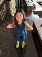 【100-150cm】ワンピース 女の子 無地 ノースリープ ゆったり - 画像 (6)