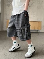 【120-170cm】ショートパンツ デニム 合わせやすい ジーンズ 夏 ポケット付き