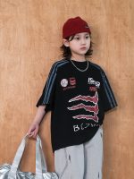 【120-170cm】Tシャツ プリント カジュアル 半袖 ゆったり 夏新作 - 画像 (2)