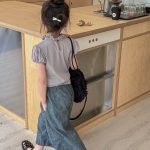 【80-130cm】半袖Ｔシャツ 女の子 フリル付き パフスリーブ - 画像 (4)