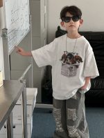 【90-160cm】キッズ半袖Tシャツ カートゥーン プリント ラウンドネック おしゃれ - 画像 (5)