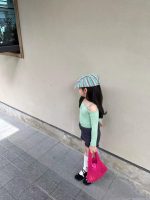 【90-150cm】Tシャツorショートパンツ 女の子 ハイウエスト ワンショルダー - 画像 (7)