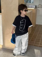 【90-160cm】Tシャツ シンプル カジュアル プリント 合わせやすい 男の子 - 画像 (3)
