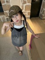 【90-150cm】キャミソールorワンピース 女の子 レイヤード デニム - 画像 (4)