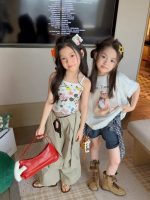 【90-160cm】半袖Tシャツorショートパンツ 女の子 ゆったり トレンド - 画像 (6)