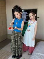 【90-150cm】ベストorパンツorワンピース 女の子 韓国風 カジュアル - 画像 (4)