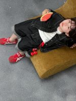【100-150cm】セットアップ デニム かっこいい シンプル 無地 男の子 - 画像 (3)