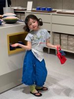 【90-150cm】半袖Tシャツorパンツ 女の子 カートゥーン 韓国風 - 画像 (3)