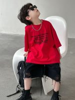 【90-160cm】半袖Tシャツ 男の子  個性的 肌触り良好 シンプル リラックスフィット お出かけ - 画像 (2)