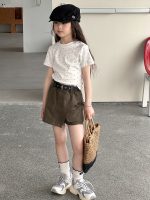 【100-150cm】Tシャツ 可愛い ハート柄 ドット 半袖 ラウンドネック - 画像 (5)
