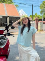 【100-160cm】Tシャツ 無地 合わせやすい カジュアル ドット柄 半袖 女の子