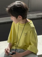 【90-160cm】Tシャツ スポーツ風 カジュアル プリント 男の子 - 画像 (7)