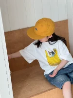 【90-160cm】キッズ半袖Tシャツ カートゥーンプリント 男女兼用 カジュアル 楽ちん着脱 - 画像 (4)
