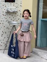 【90-150cm】半袖Ｔシャツorパンツ 女の子 リボン付き プリーツ - 画像 (5)