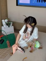 【90-160cm】半袖Tシャツorショートパンツ 女の子 ゆったり トレンド - 画像 (11)