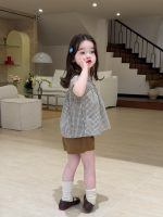 【90-140cm】シャツorパンツ 女の子 チェック柄 折り襟 - 画像 (3)