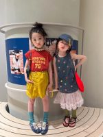【90-150cm】半袖Ｔシャツorスカート 女の子 英字 カジュアル - 画像 (3)