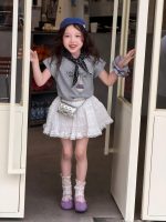 【90-150cm】半袖Ｔシャツorスカート 女の子 カートゥーン スウィート - 画像 (4)