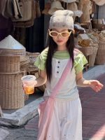 【100-160cm】トップス 夏新作 ノースリーブ ボタン付き 痩せ見え 女の子 - 画像 (4)