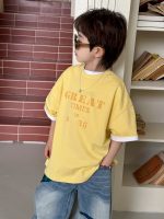 【90-160cm】Tシャツ プリント カジュアル シンプル 合わせやすい 半袖 - 画像 (4)