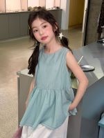 【100-160cm】ベスト 韓国風 シンプル スウィート ノースリーブ 薄手 女の子 - 画像 (3)