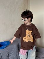【90-160cm】Tシャツ クマ柄 カジュアル プリント 半袖 男の子 - 画像 (3)