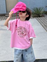 【90-160cm】Tシャツ プリント カジュアル 着回し力抜群 半袖 - 画像 (3)