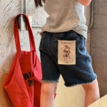 【80-130cm】パンツ 女の子 カットオフ デニム ファッション - 画像 (3)