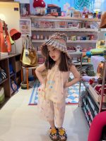 【90-140cm】セットアップ 女の子 ノースリープ ワイドレッグ - 画像 (2)