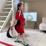 【80-130cm】セットアップ 女の子 配色 切り替え ファッション - 画像 (4)
