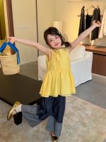【100-160cm】ベスト 韓国風 シンプル スウィート ノースリーブ 薄手 女の子 - 画像 (4)