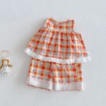 【73-120cm】セットアップ or サロペット ベビー 女の子 カラフル チェック - 画像 (7)