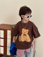 【90-160cm】Tシャツ クマ柄 カジュアル プリント 半袖 男の子 - 画像 (6)
