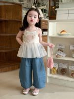 【90-140cm】キャミソールorスカート 女の子 切り替え チュール