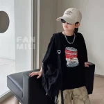 【90-160cm】Tシャツ 合わせやすい プリント 男の子 半袖 - 画像 (2)