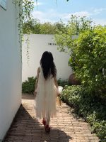 【100-160cm】ワンピース リボン プリンセス風 メッシュ ノースリーブ 女の子 - 画像 (6)