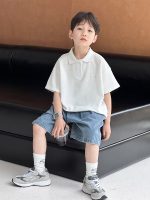 【100-170cm】半袖Ｔシャツ 男の子 ポロシャツ 無地 カジュアル