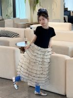 【100-160cm】ワンピース フェイク 切り替え 半袖 プリンセス風 女の子 - 画像 (5)