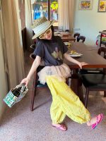 【100-160cm】ズボン ゆったり 合わせやすい カジュアル 無地 夏新作 - 画像 (6)