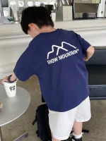 【90-160cm】 Tシャツ 男の子 半袖 シンプル 合わせやすい 着回し力抜群 - 画像 (3)