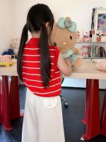 【90-150cm】ポロシャツorパンツ 女の子 ノースリープ ボーダー柄 - 画像 (13)