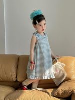 【90-140cm】ワンピース 女の子 ノースリープ フリル シンプル