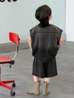 【100-150cm】セットアップ シンプル グラデーション ノースリーブ ゆったり - 画像 (5)