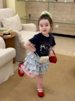 【90-140cm】半袖Ｔシャツorスカート 女の子 リボン付き スウィート - 画像 (3)